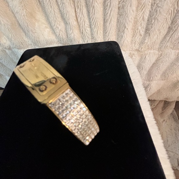Michael Kors gold tone and rhinestone bangle bracelet - Picture 4 of 5